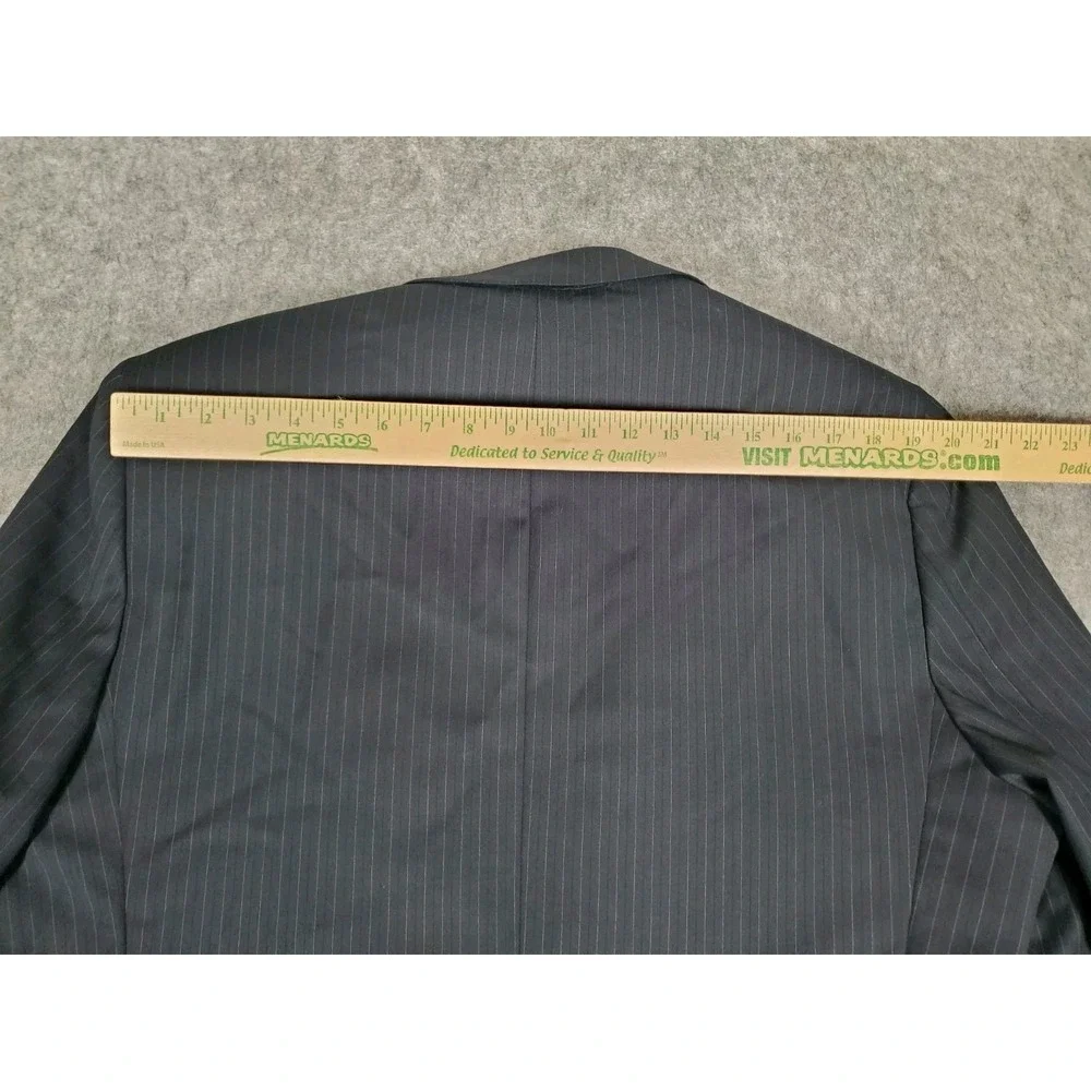 John Varvatos USA Mens Bedford Wool Blazer Casual Black Sport Coat 46L 2 Button